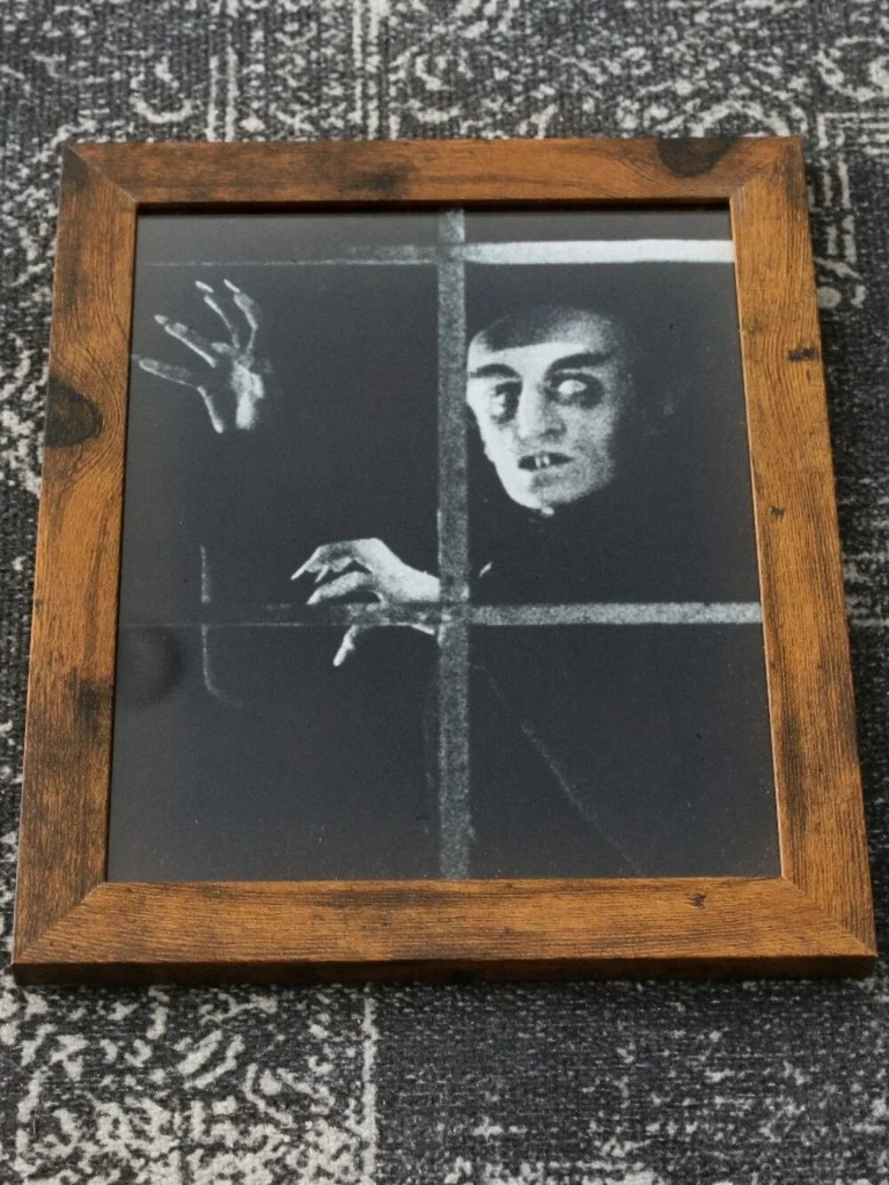 Framed Nosferatu Vampire Vintage Black and White Photo Print 8x10